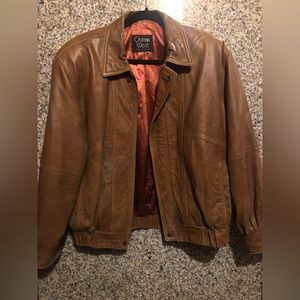 Ocean West Brown Leather Jacket